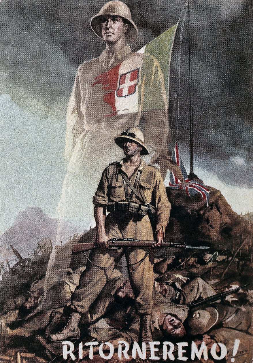 Surrender of Amedeo Duke of Aosta at Amba Alagi by Gino Boccasile