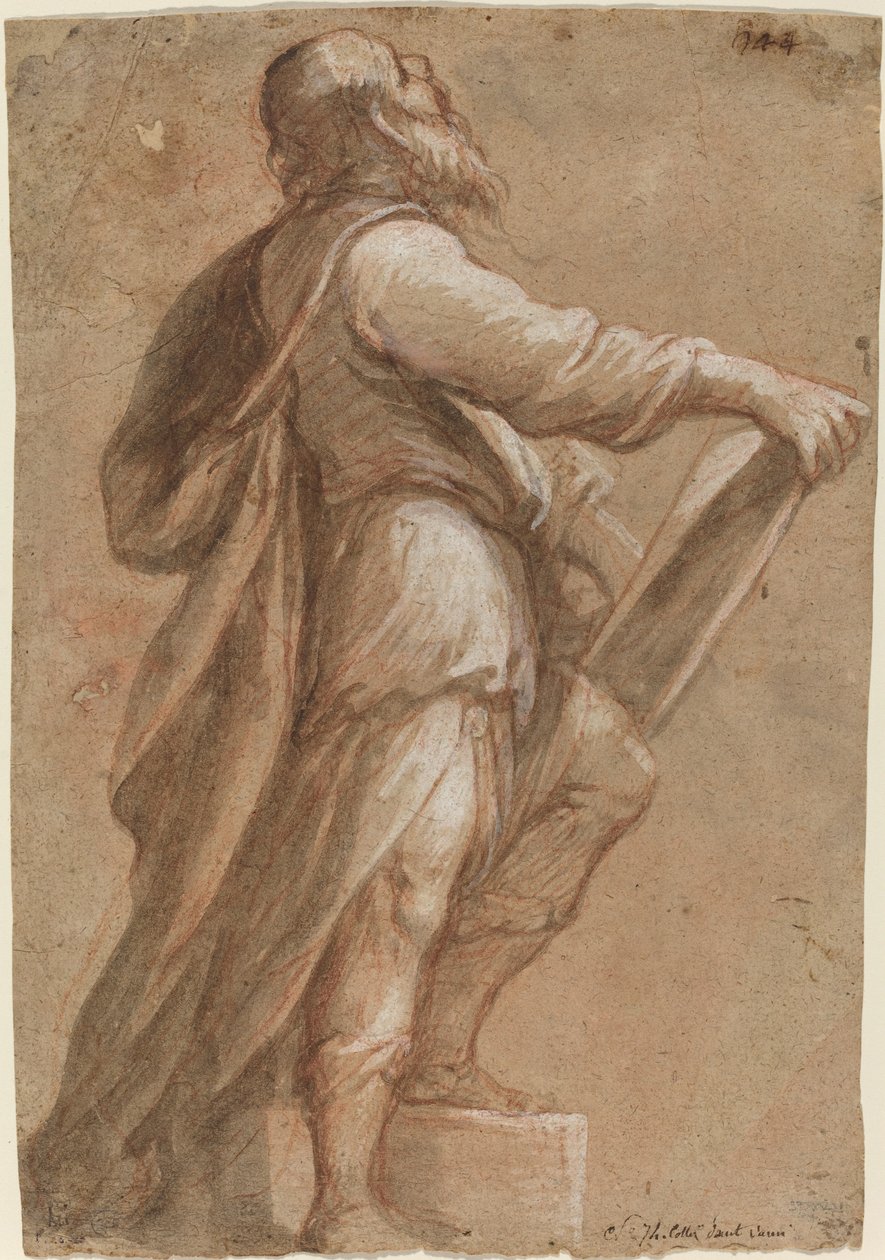 A Saint Holding a Book by Gioacchino Assereto
