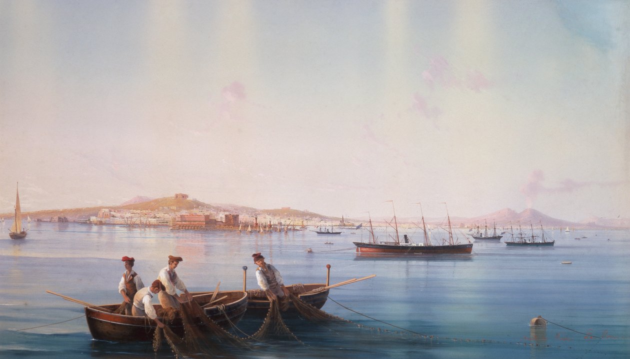View of Naples from the Sea by Gioacchino La Pira