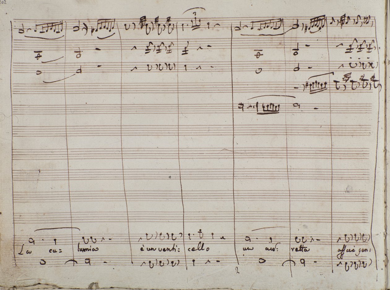 Musical Score for the La calunnia e un venticello Aria, in The Barber of Seville by Gioachino Rossini