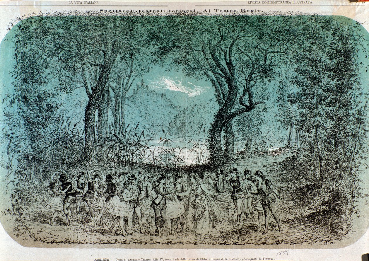Illustration for the Scene of Ophelia