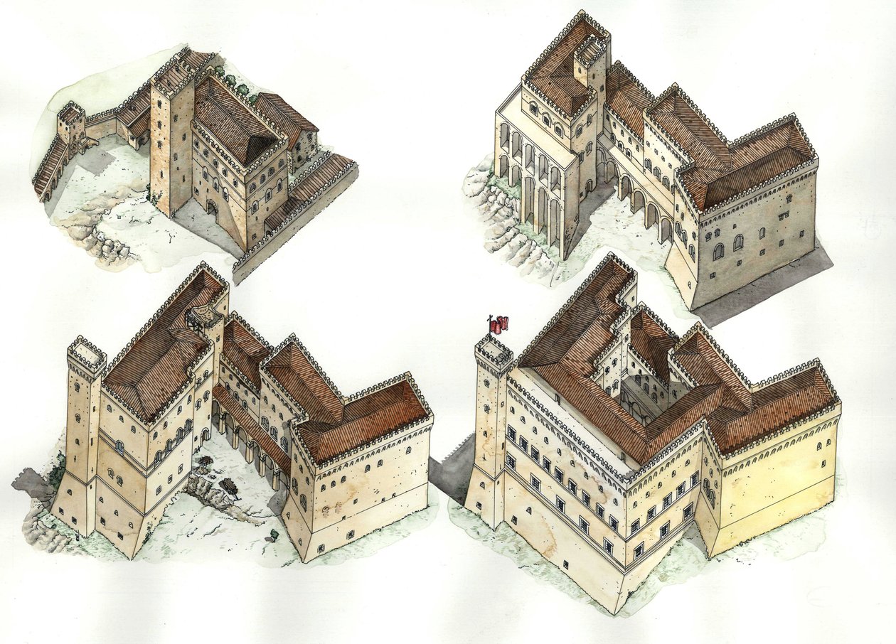 Middle Ages: aerial view of the construction phases of the Vatican ...
