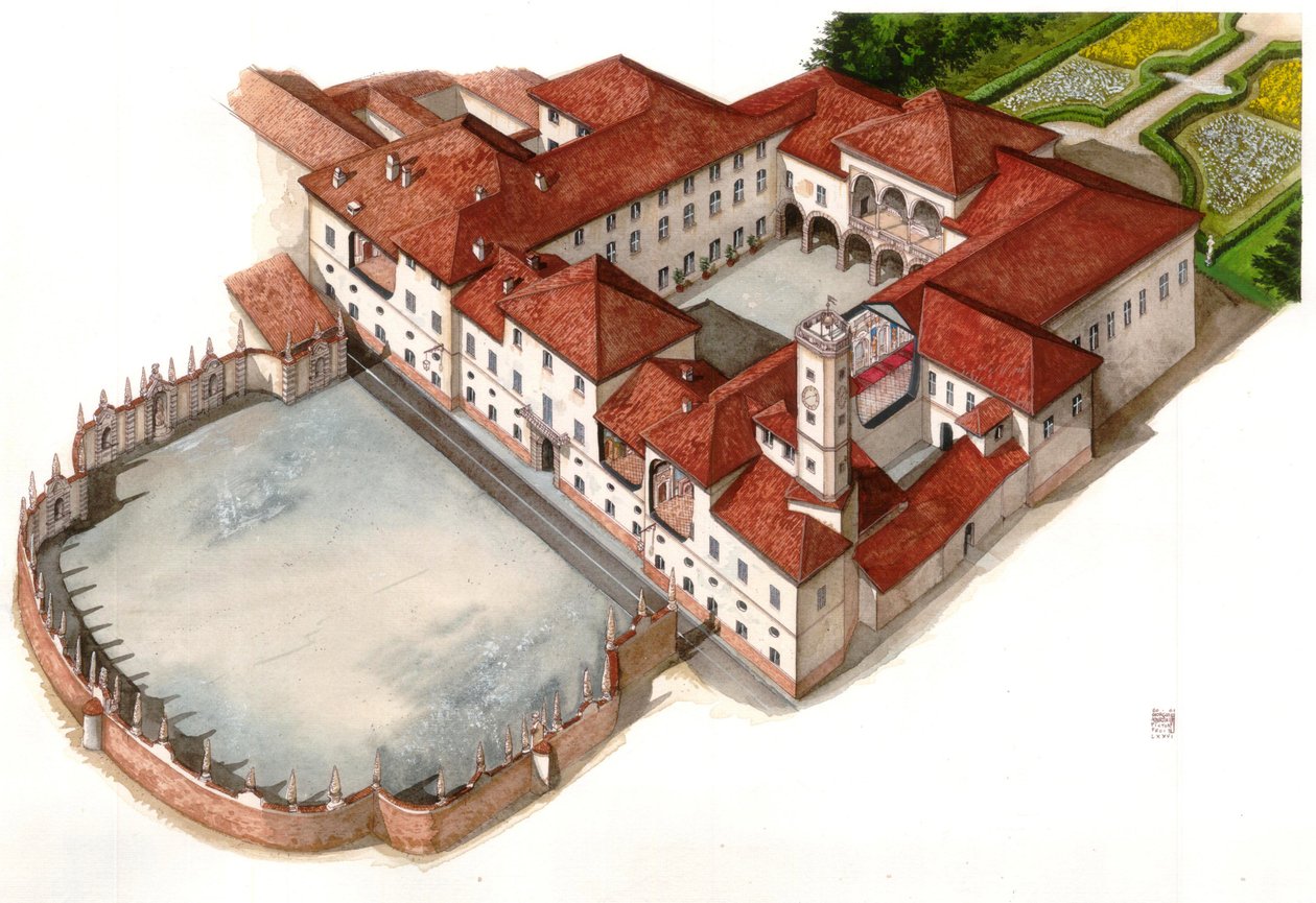 View of the Palace Arese Borromeo, Built in the 17th Century, in Cesano Maderno, Italy by Giorgio Albertini