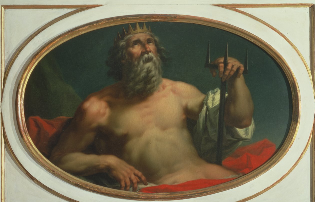 Personification of Water as the god Poseidon by Giorgio Anselmi