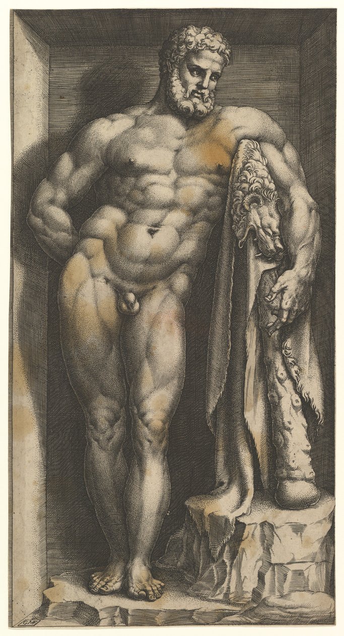 The Farnese Hercules by Giorgio Ghisi