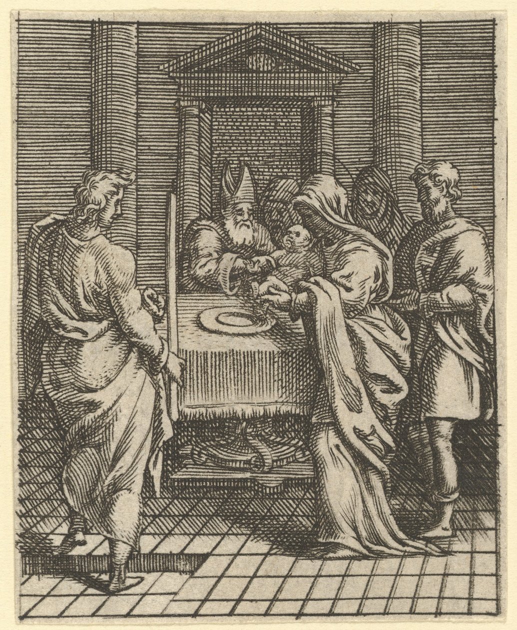 Virgin of Sorrows: The Presentation in the Temple by Giorgio Ghisi