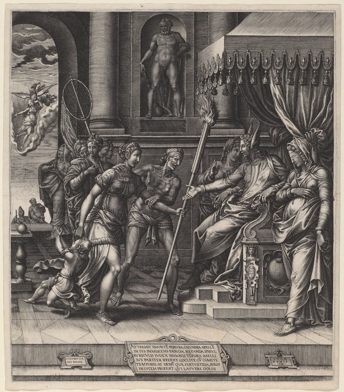 The Calumny of Apelles by Giorgio Ghisi after Luca Penni