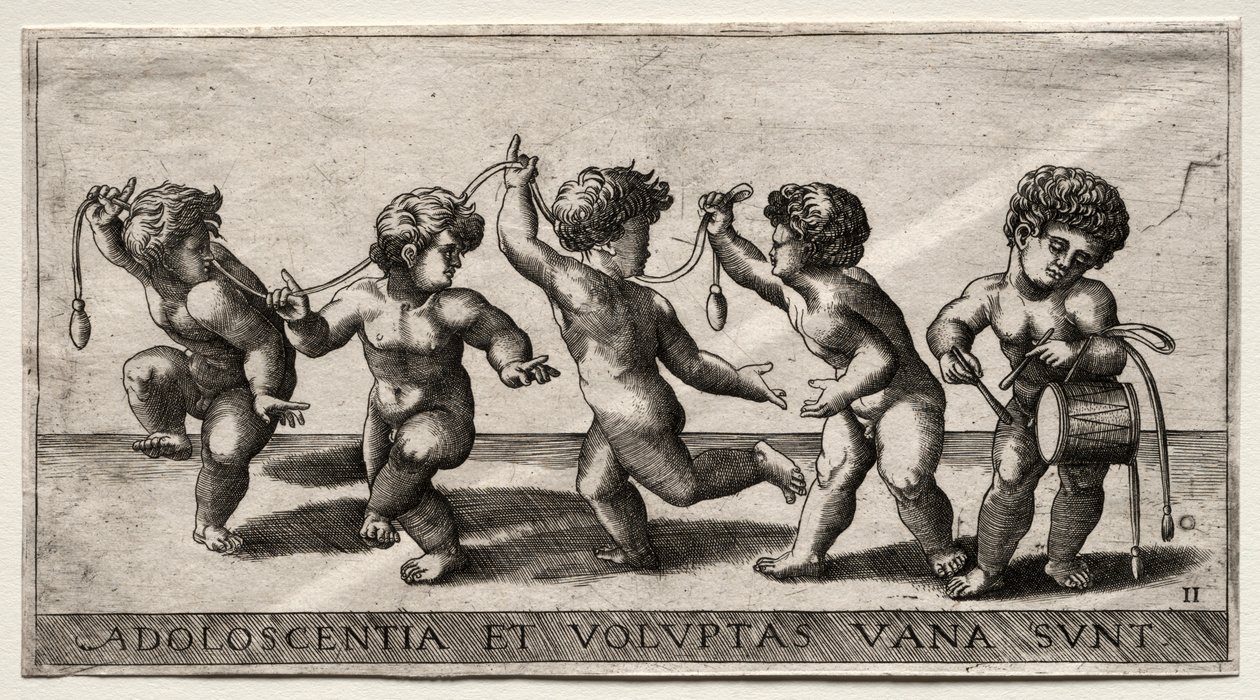 Children Dancing to a Drum by Giorgio Reverdino