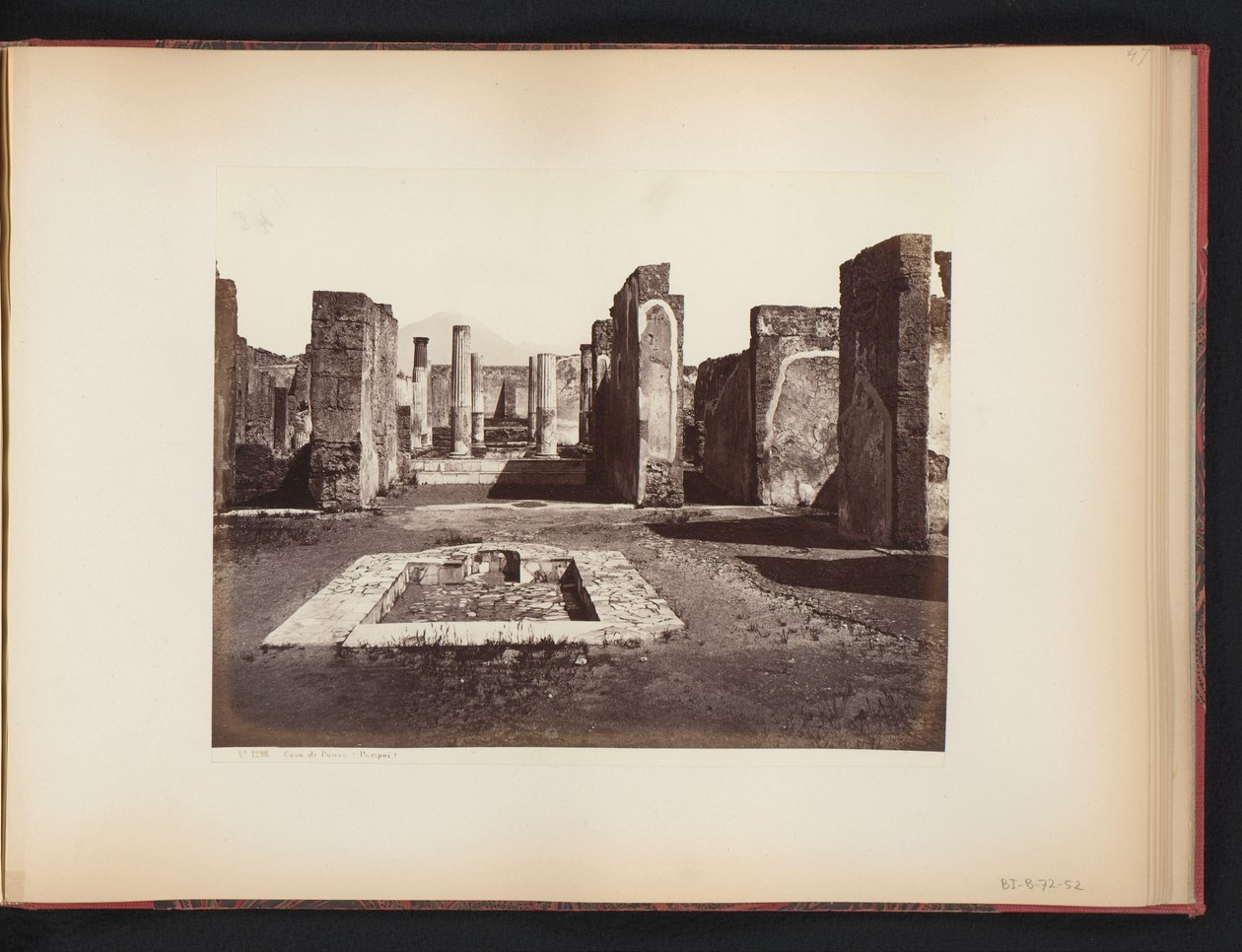View of the Ruins of the Casa di Pansa in Pompeii, Italy by Giorgio Sommer (attributed to)
