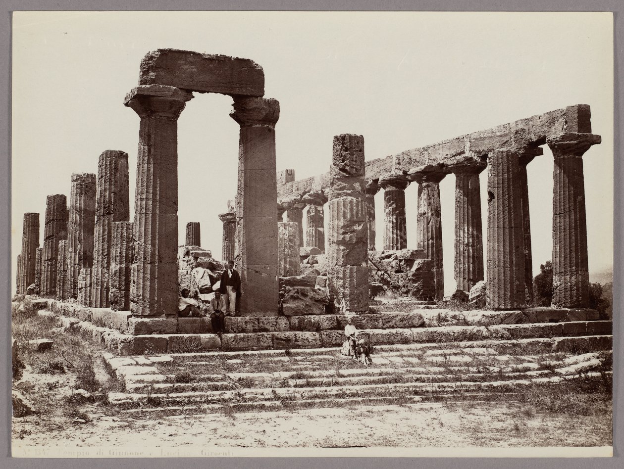 Agrigento: Temple of Juno and Lacinia Giroenti by Giorgio Sommer