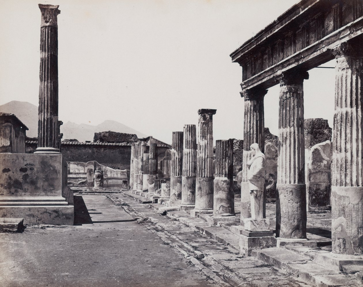 Eastern Colonnade of the Temple of Venus Pompeiiana in Pompeii by Giorgio Sommer