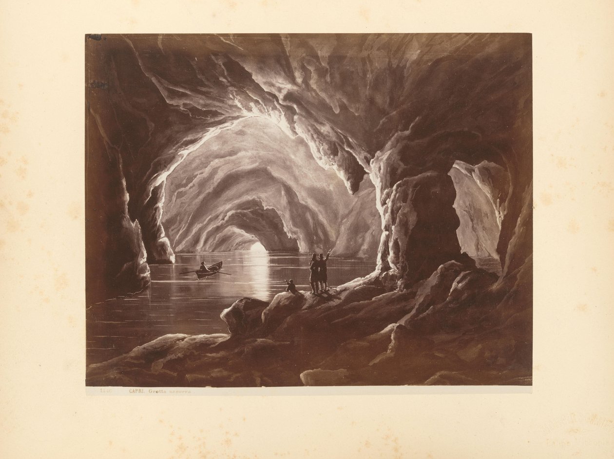 Photoreproduction of a Print of Blue Grotto in Capri by Giorgio Sommer