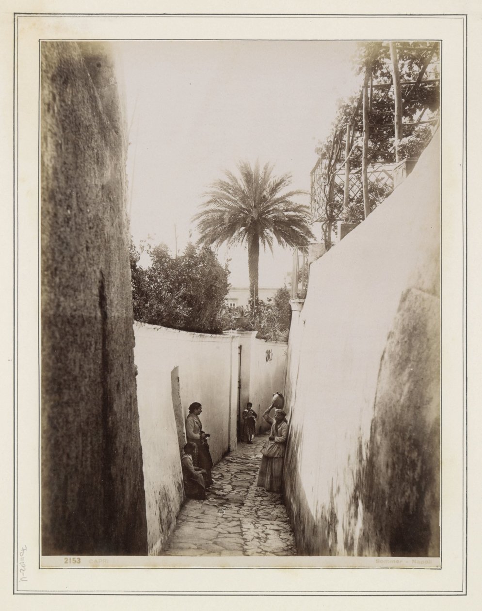 Women and Children in an Alley on Capri by Giorgio Sommer