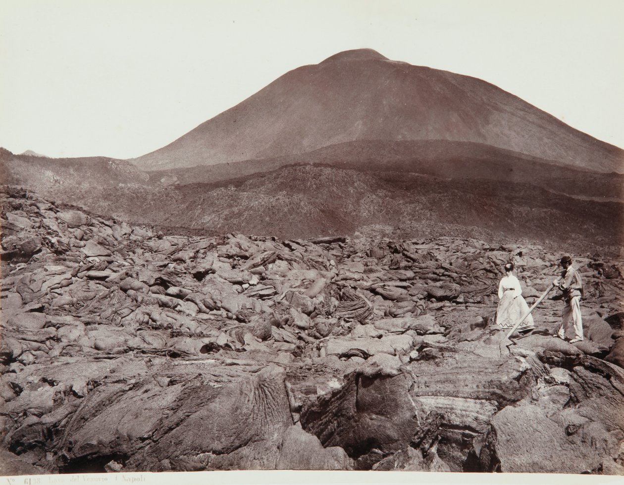 Walk on the lava of Vesuvius by Giorgio Sommer