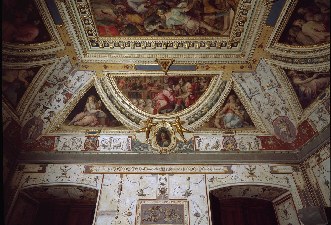 Detail of the Room of Lorenzo il Magnifico Representing His Visit in Naples by Giorgio Vasari