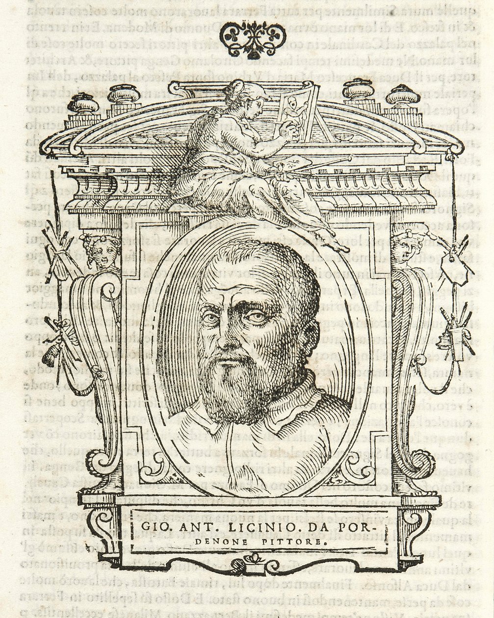 Milan, Biblioteca Braidense, Lives of the Most Excellent Painters, Sculptors, and Architects, Giorgio Vasari 1568, Giovanni Antonio Licinio by Giorgio Vasari