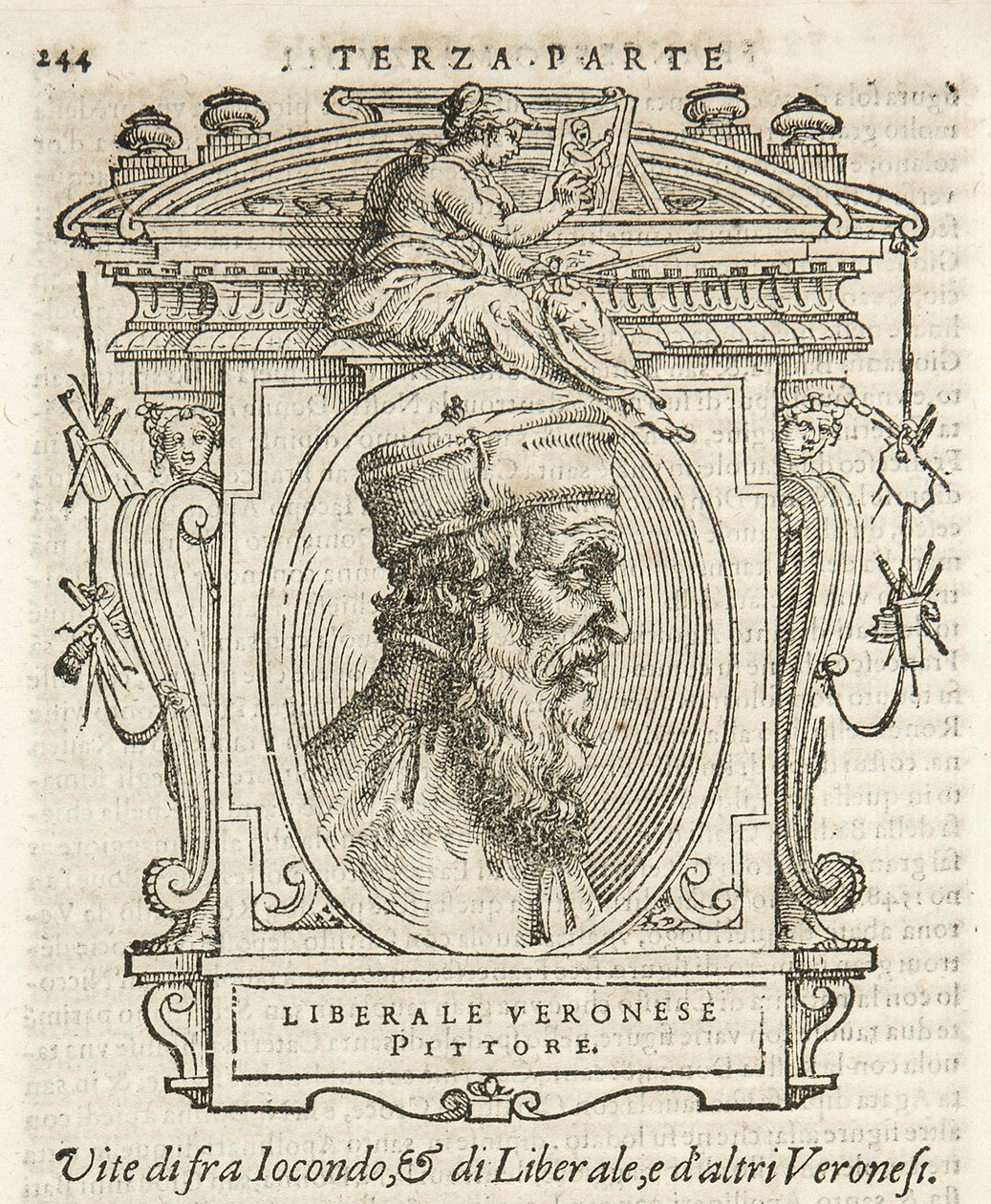 Milan, Biblioteca Braidense, Lives of the Most Excellent Painters, Sculptors, and Architects, Giorgio Vasari 1568, Liberal by Jacopo da Verona by Giorgio Vasari