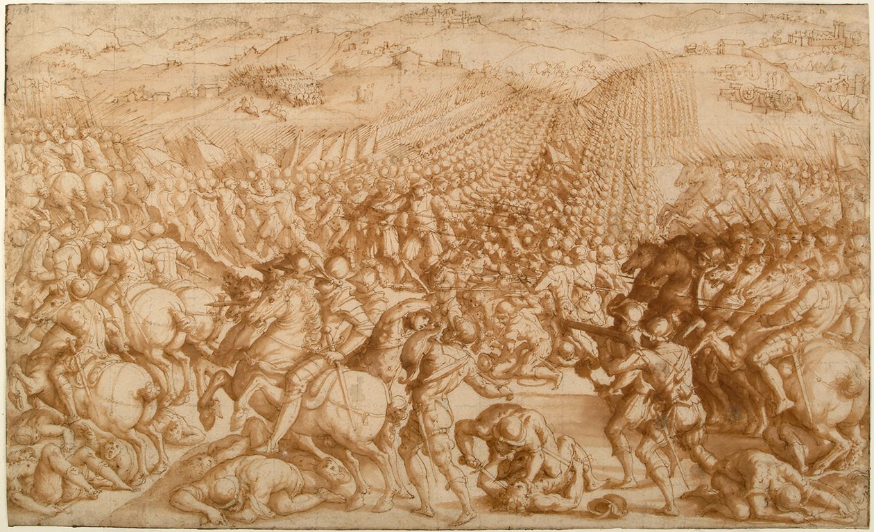 The Battle of Marciano, 1570s by Giorgio Vasari
