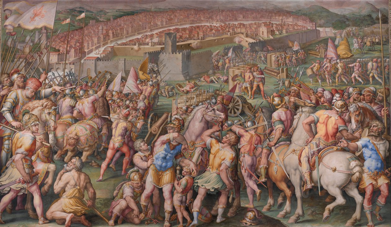 The Storming of the Fortress of Stampace in Pisa by Giorgio Vasari