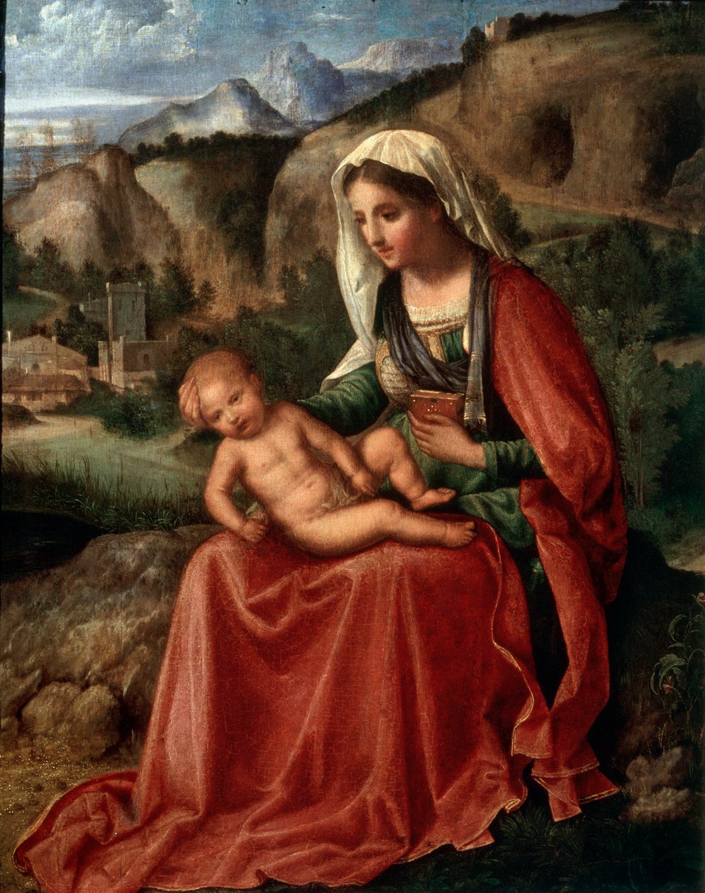 The Virgin and Child in a Landscape by Giorgione da Castelfranco
