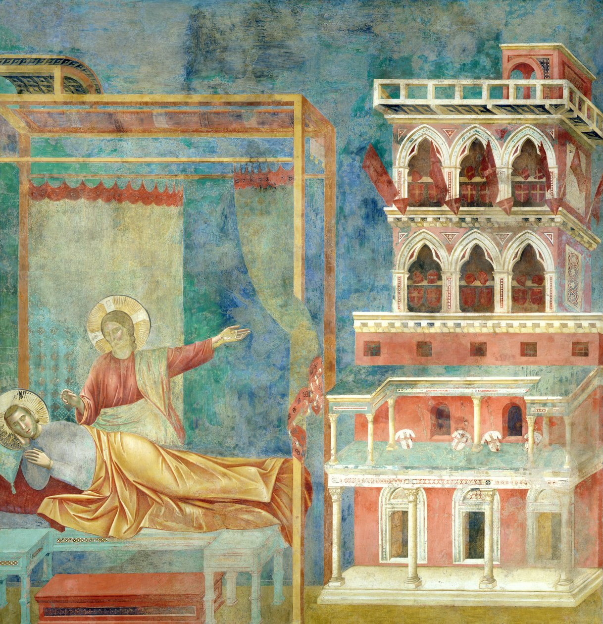 St. Francis Dreams of a Palace Full of Weapons by Giotto di Bondone