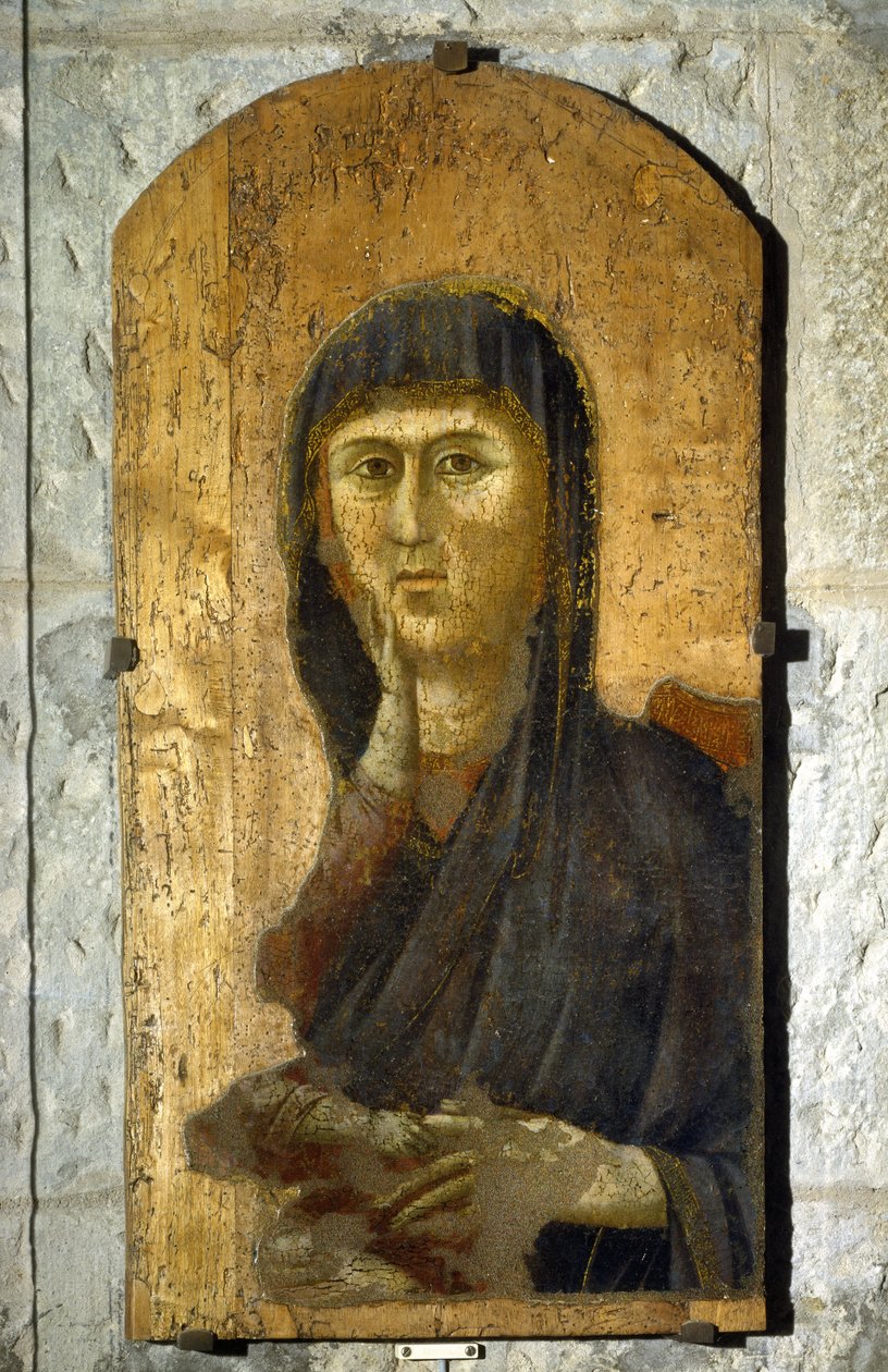 Madonna. Portrait of the Virgin on a Gold Background by Giotto (c.1266 1337)