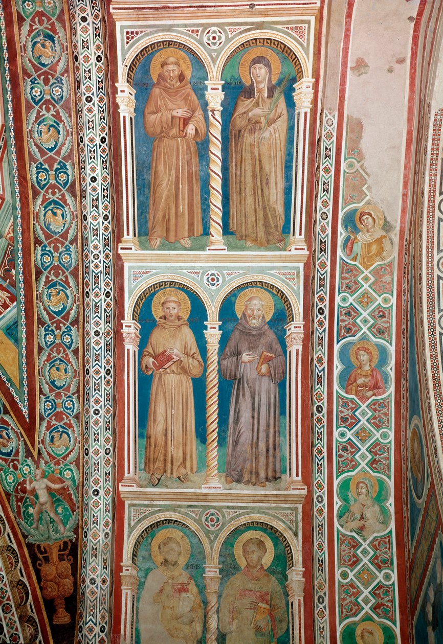 Representation of Saints Francis of Assisi, St. Clare, St. Benedict, and St. Anthony of Padua by Giotto (c.1266 1337)