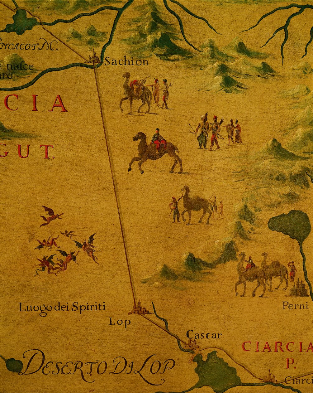 Desert of Lop and home of spirits and ghosts as crossed by Marco Polo by Giovan Battista Ramusio