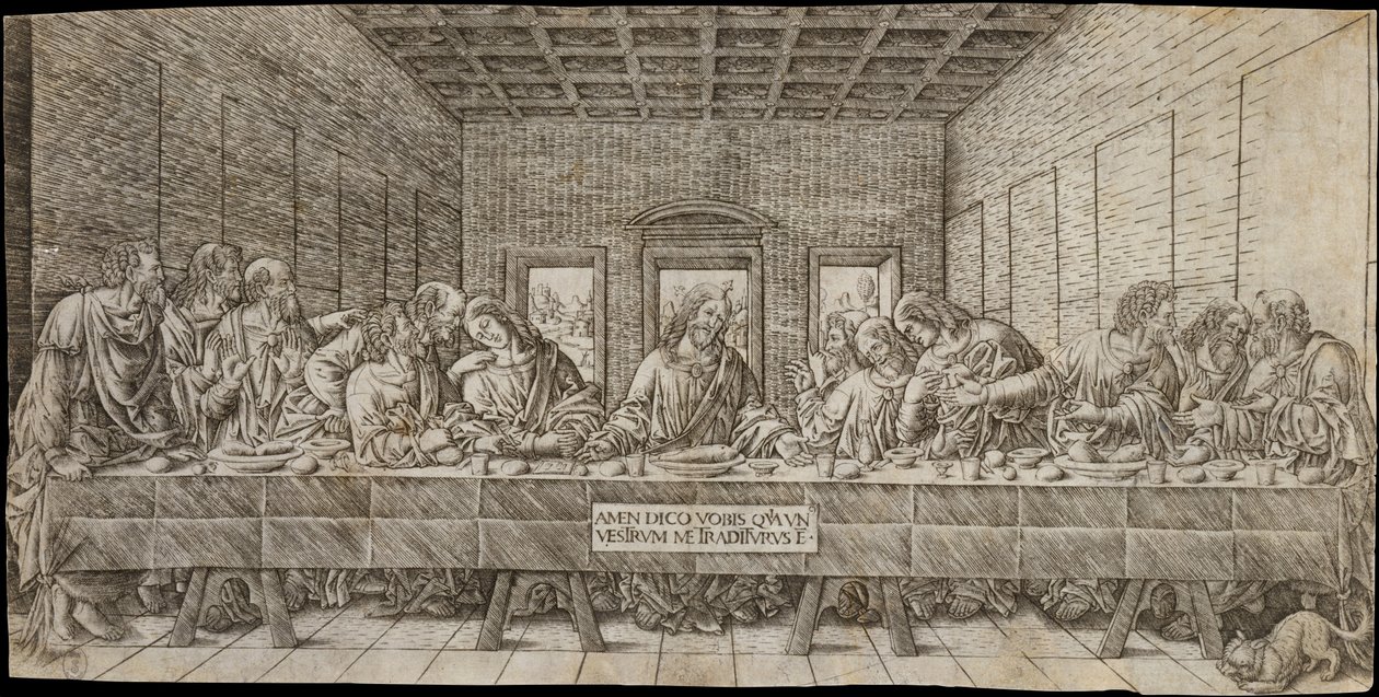 The Last Supper, with a Spaniel, ca. 1500 by Giovan Pietro Birago