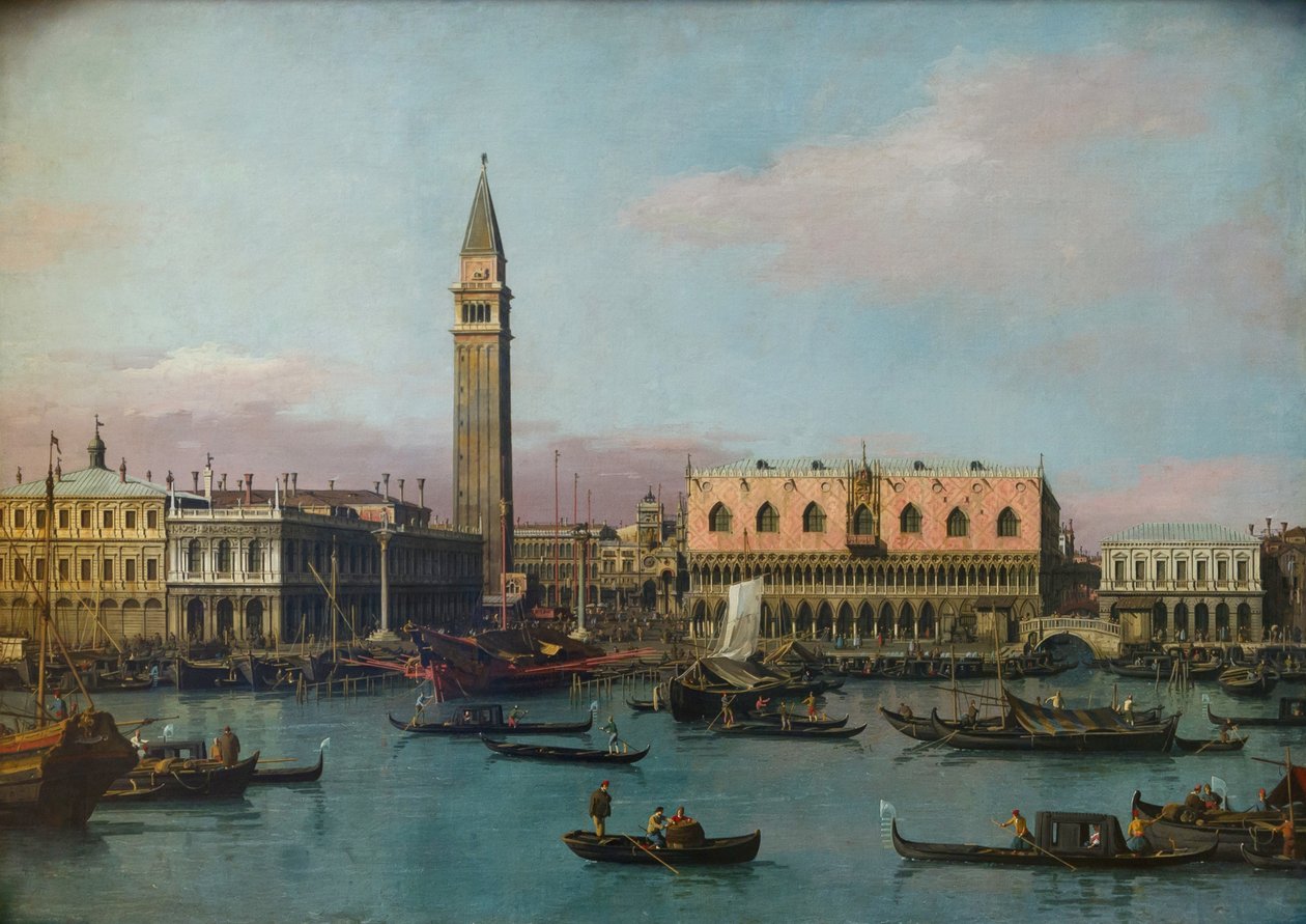 The Piazzetta and Riva degli Schiavoni by Giovanni Antonio Canal