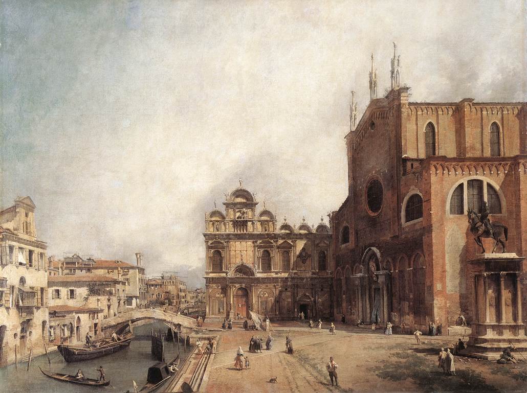 Santi Giovanni e Paolo and the Scuola di San Marco by Giovanni Antonio Canal