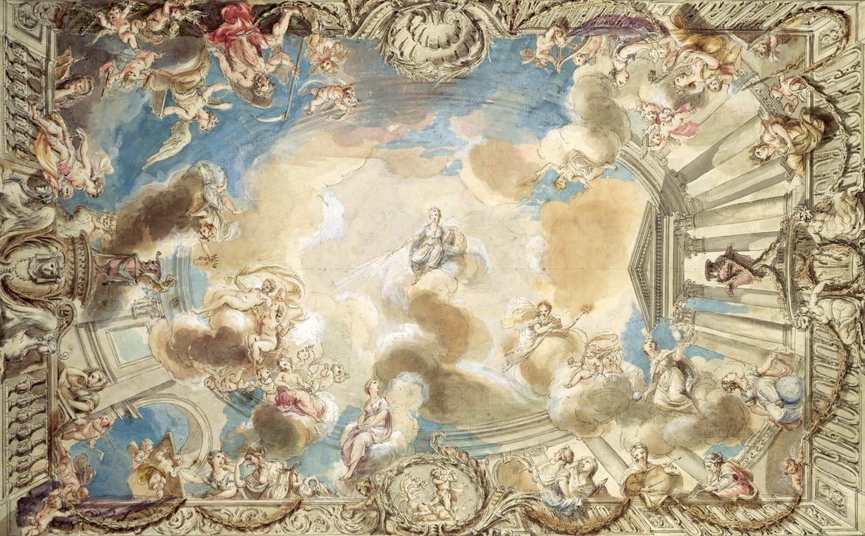 Design for a Ceiling Depicting Minerva Presiding Over the Arts by Giovanni Battista Cipriani