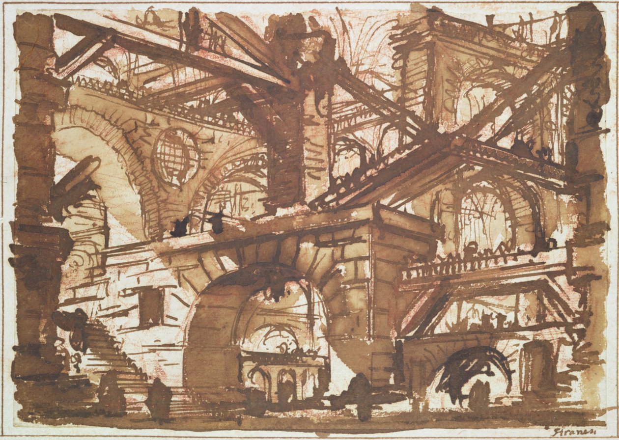 Drawing of an Imaginary Prison by Giovanni Battista Piranesi