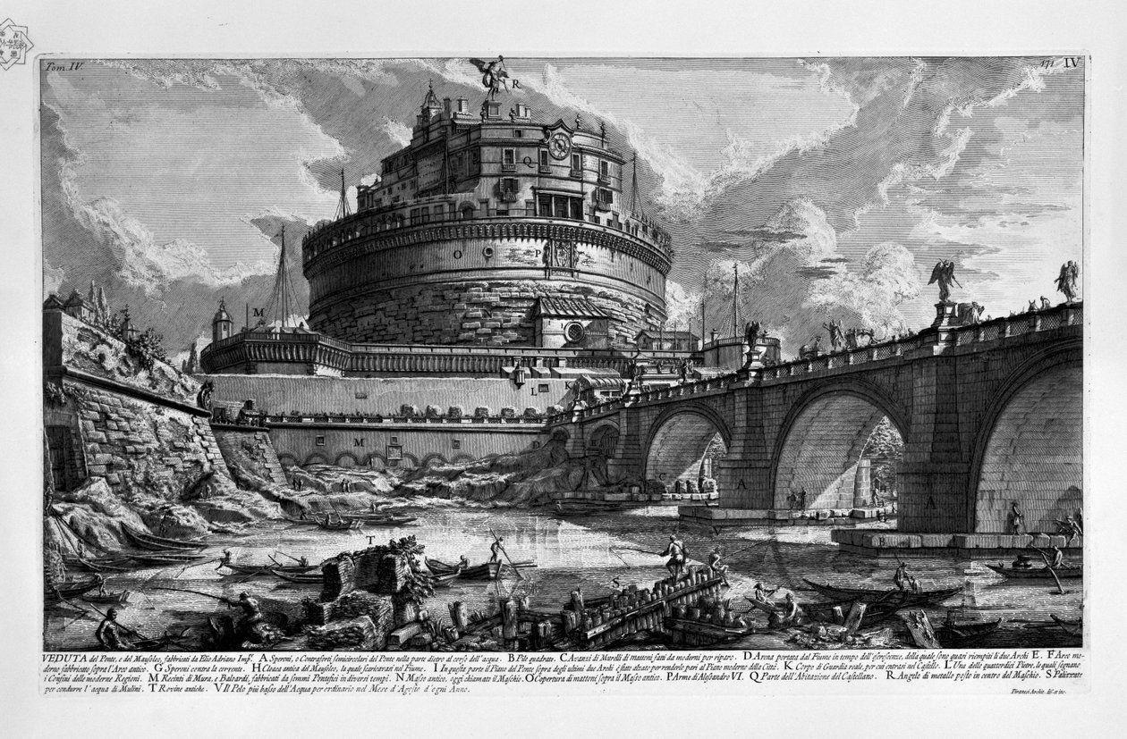 Mausoleum of Hadrian by Giovanni-Battista Piranesi