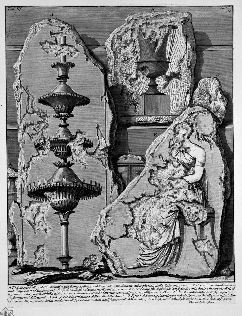 Pyramid of Caius Cestius by Giovanni Battista Piranesi