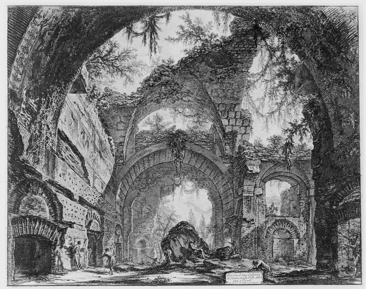 Ruined Gallery of the Villa Adriana at Tivoli by Giovanni-Battista Piranesi