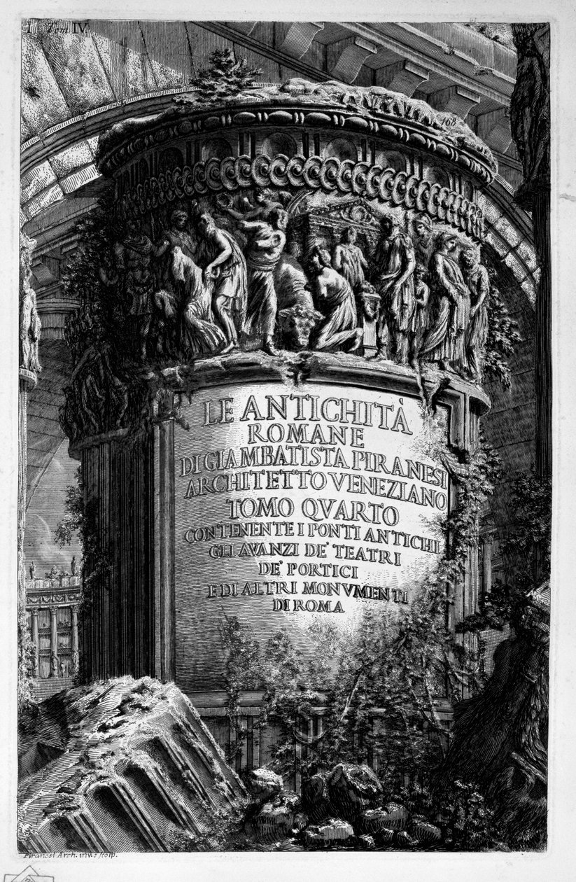Title Page for Volume 4 by Giovanni Battista Piranesi