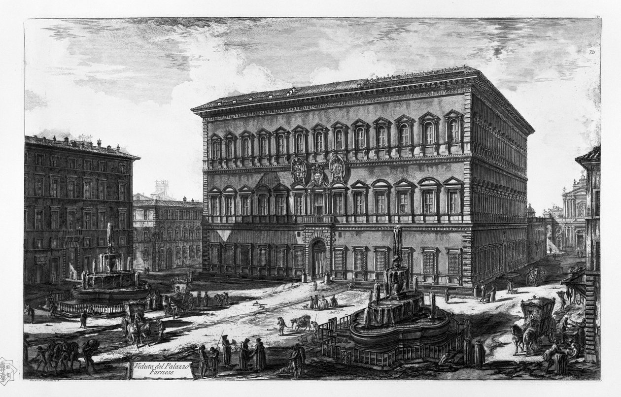 View of Palazzo Farnese by Giovanni Battista Piranesi
