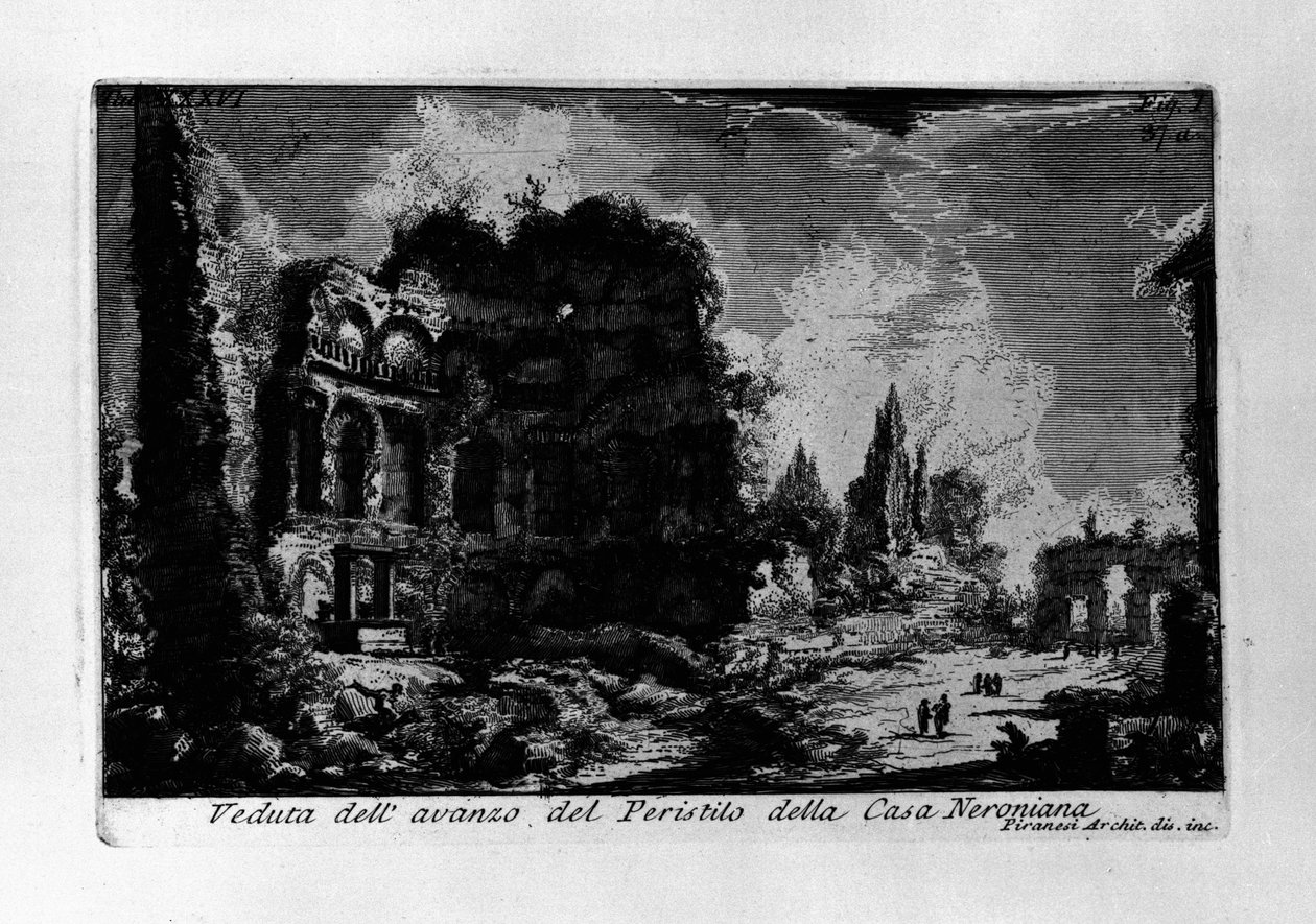 View of the Remains of the Peristyle of the Neronian House by Giovanni Battista Piranesi