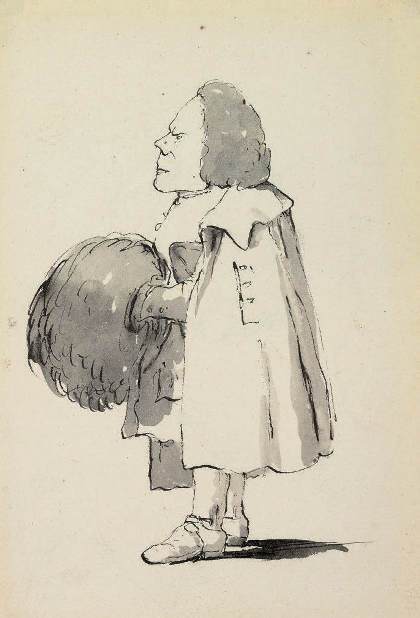 Caricature of a Short Gentleman by Giovanni-Battista Tiepolo