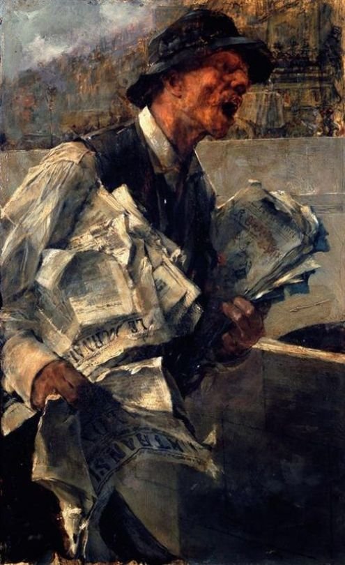 The Newspaperman in Paris by Giovanni Boldini