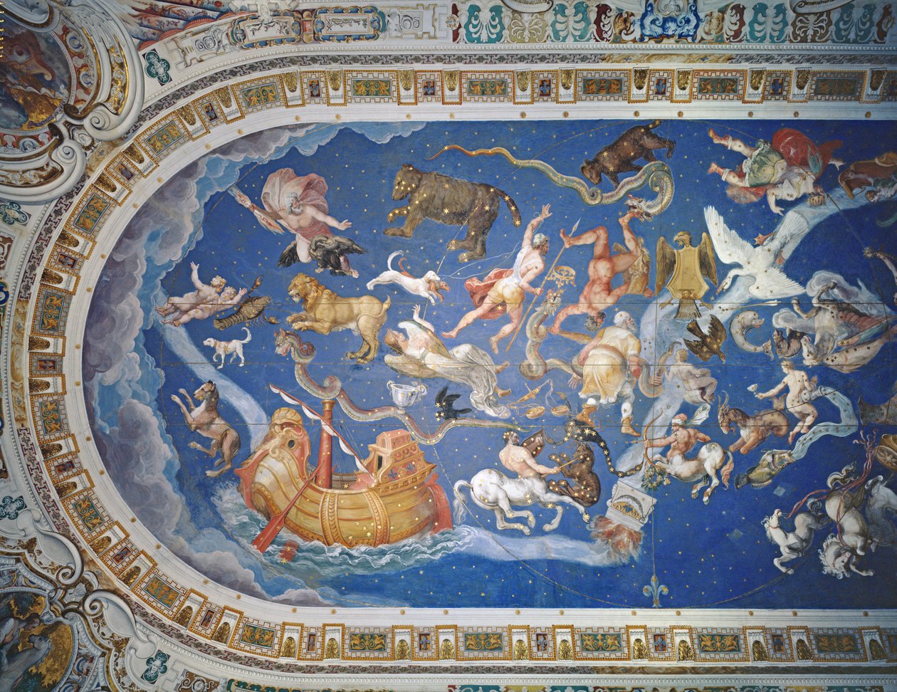 Astrological ceiling, in the Sala del Mappamondo by Giovanni de Vecchi