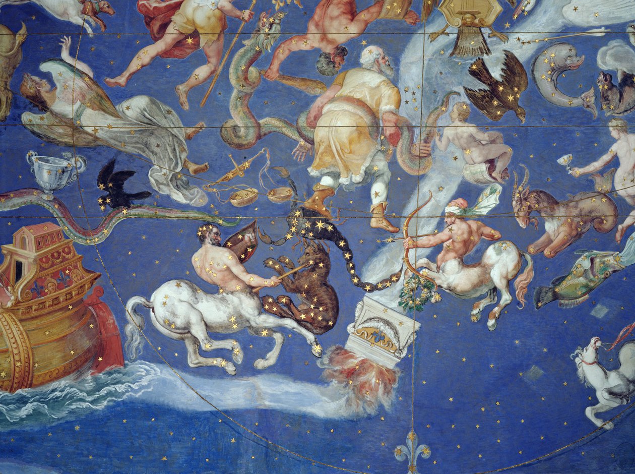 Astrological ceiling in the Sala del Mappamondo by Giovanni de Vecchi