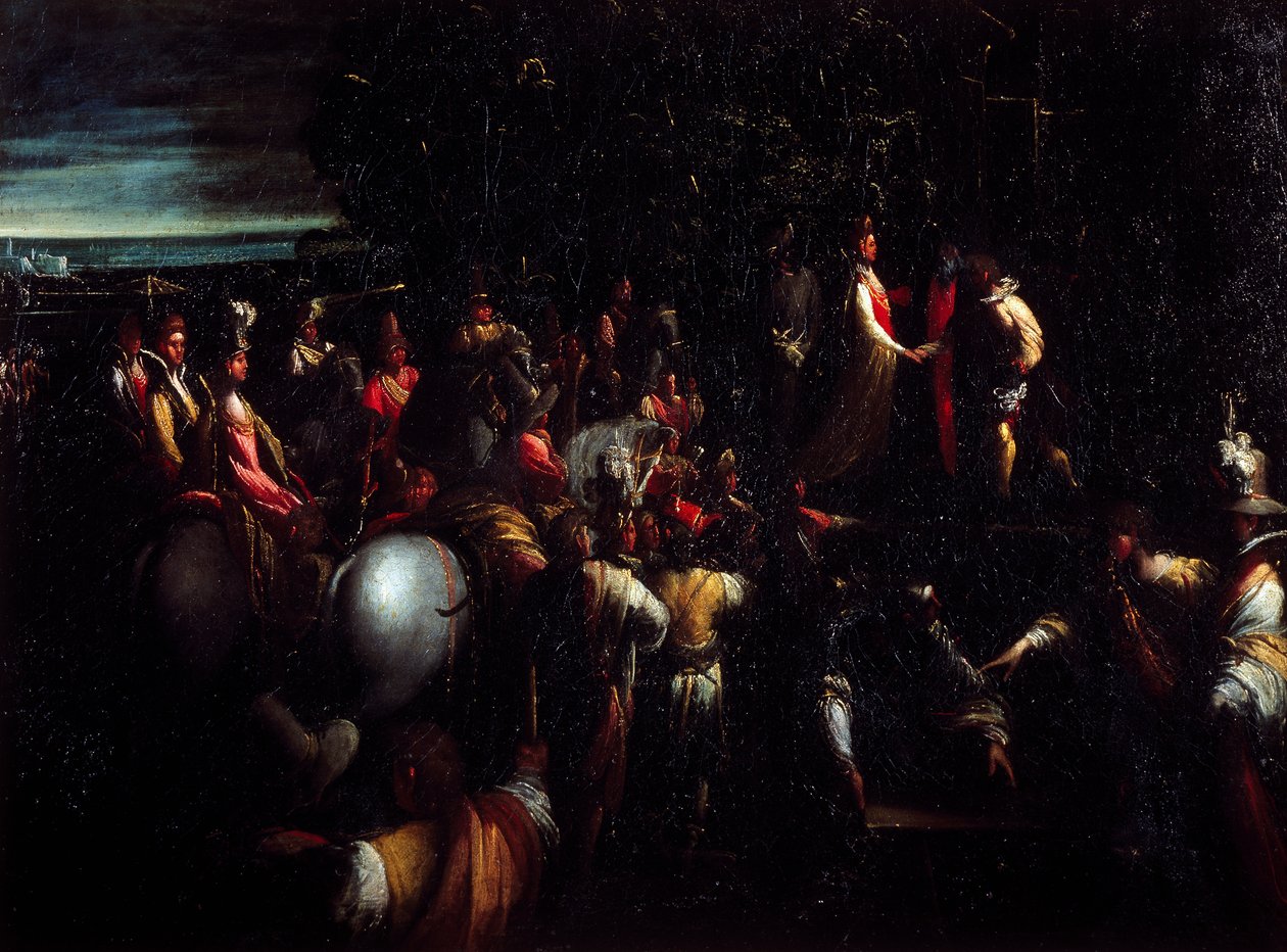 Scene from fable by Giovanni (1575-1655) Donducci