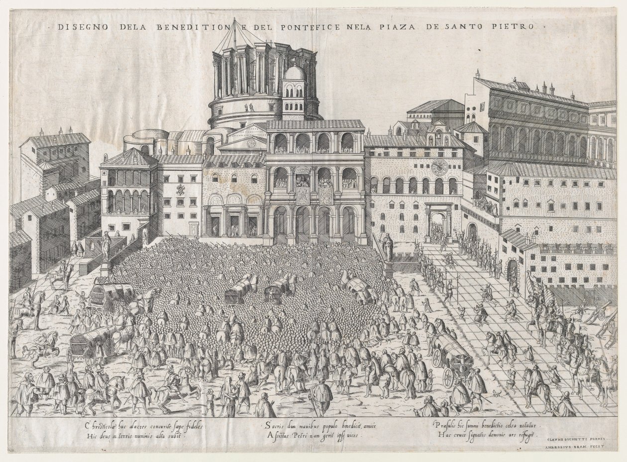 Speculum Romanae Magnificentiae: Papal Benediction by Giovanni Ambrogio Brambilla