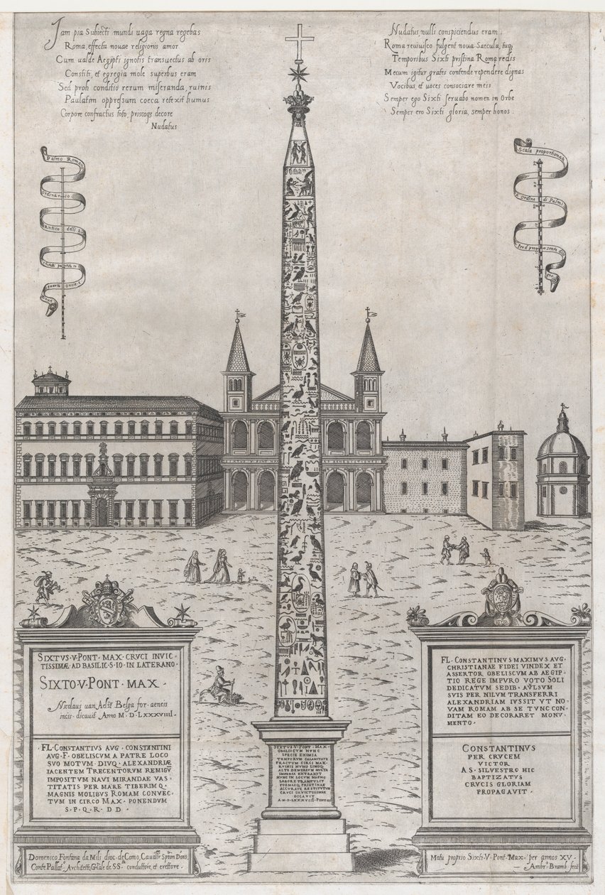 Speculum Romanae Magnificentiae: The Egyptian Obelisk of Constantine by Giovanni Ambrogio Brambilla
