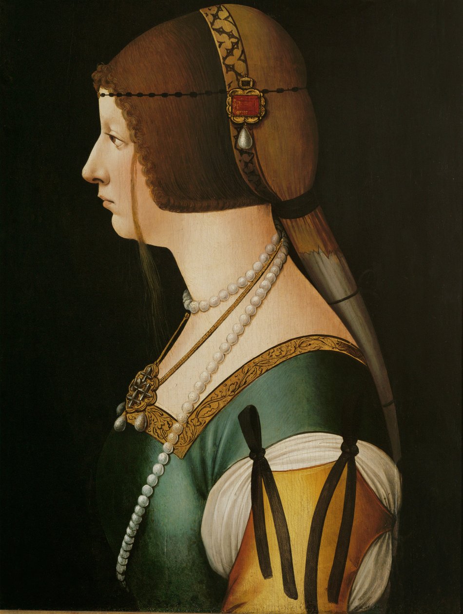Bianca Maria Sforza, Empress, second wife of Emperor Maximilian I by Giovanni Ambrogio de Predis