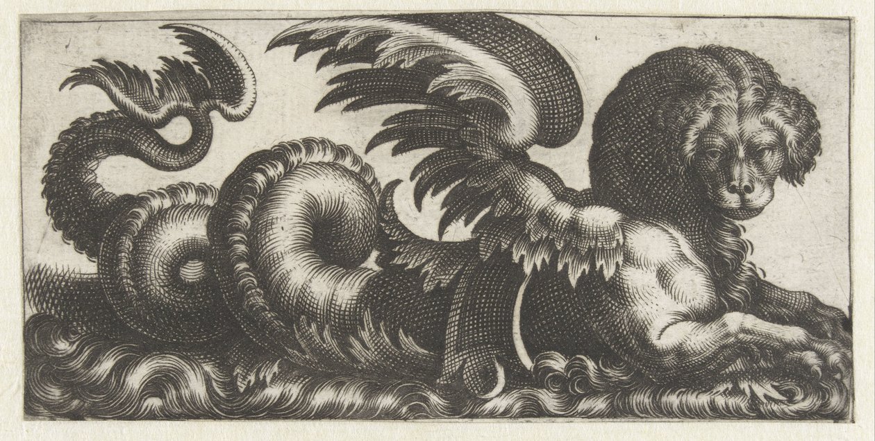 Winged Seal with a Saddle on its Back by Giovanni Andrea Maglioli