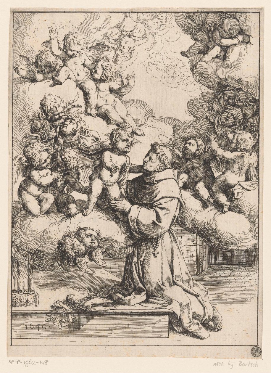 Saint Anthony of Padua with the Christ Child by Giovanni Andrea Podestà (attributed to)
