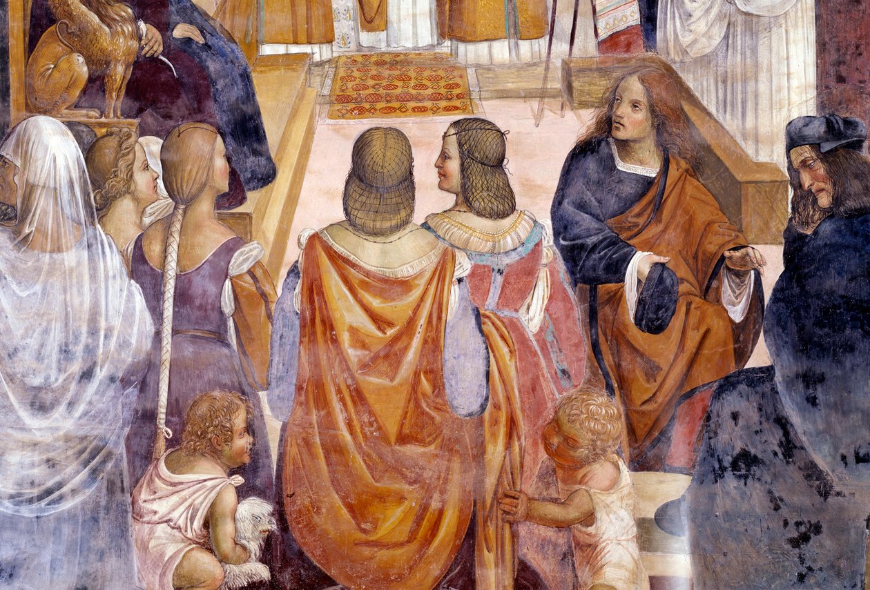 Benedict Excommunicates Two Nuns and Absolves Them After Their Death (Detail) by Giovanni Antonio Bazzi Sodoma